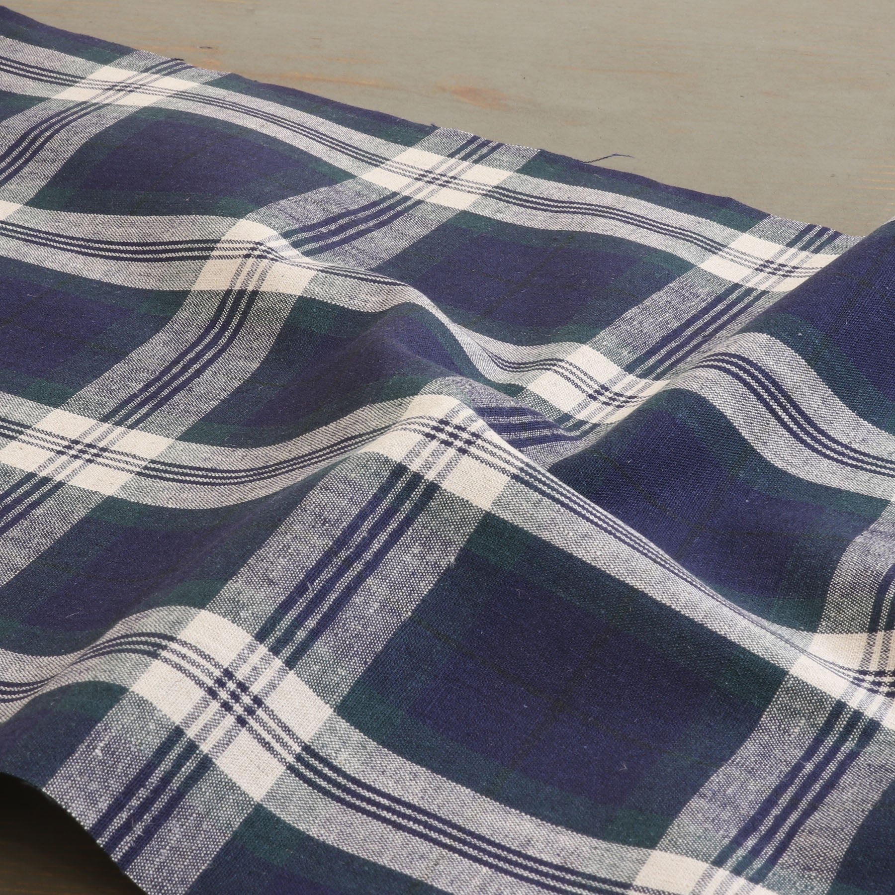 MS7817-2 Linen / 麻 Check / チェック