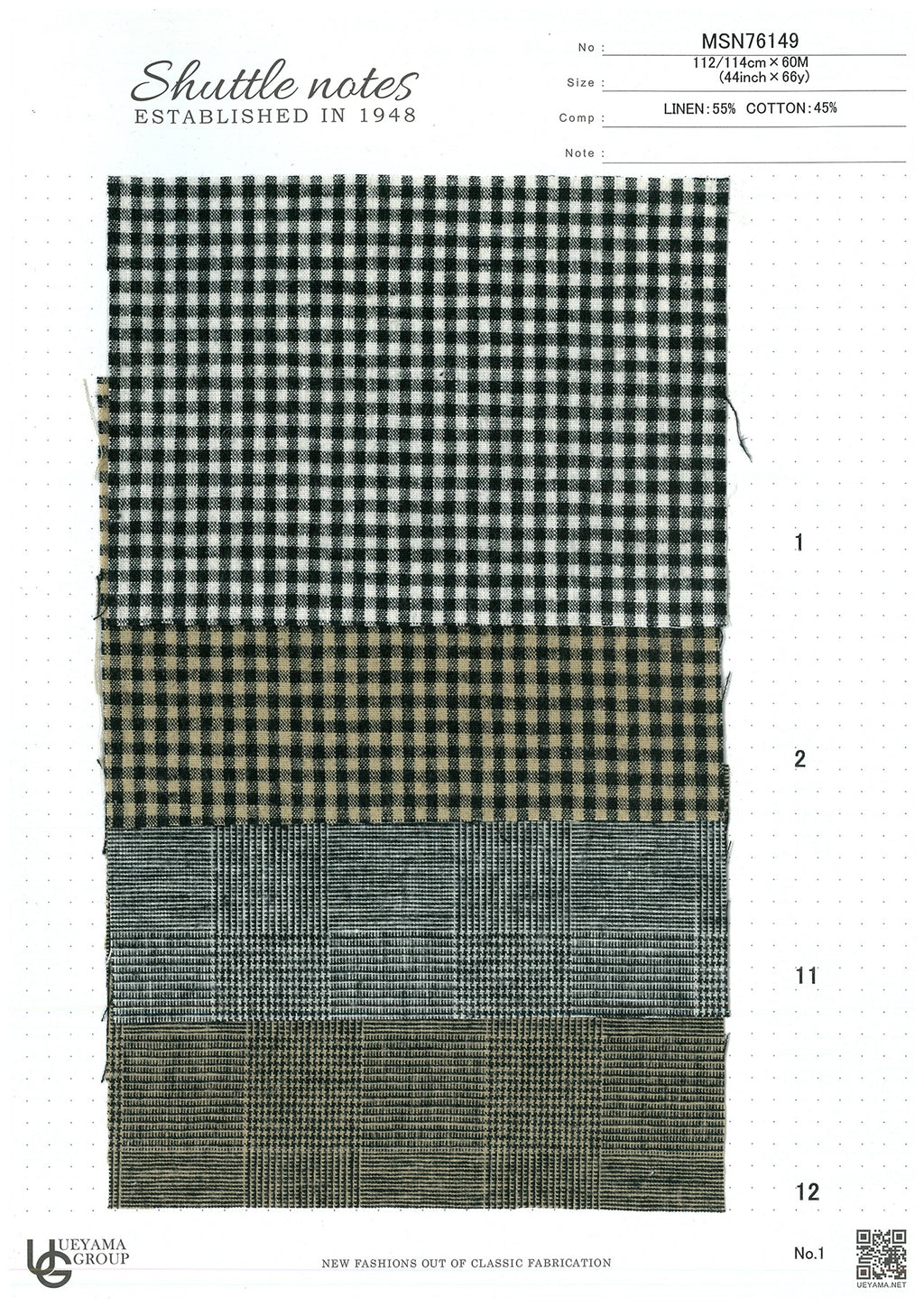 MSN76149-11 Cotton / 綿 Check / チェック
