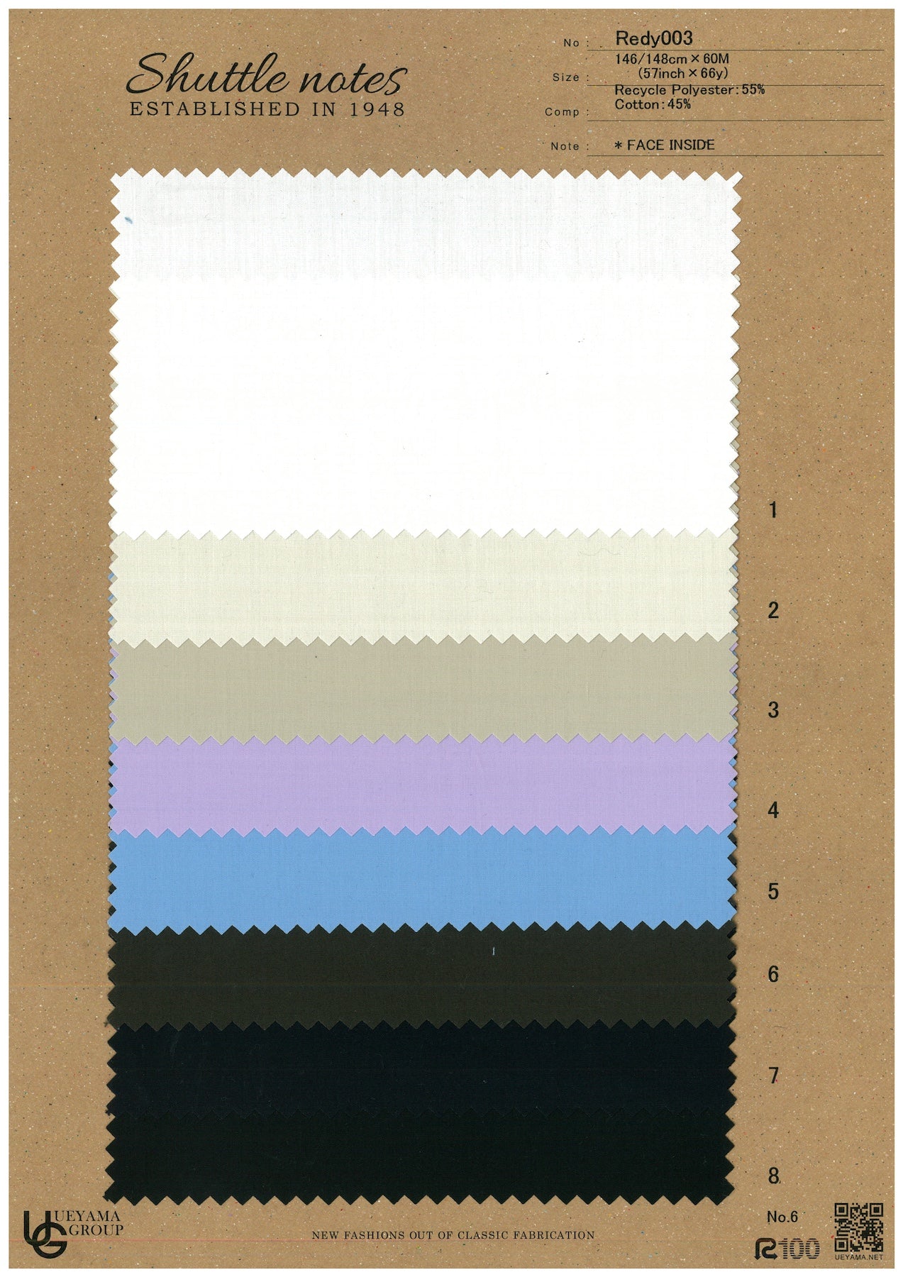 REDY003-7_NVY Cotton / 綿 Plain / 無地