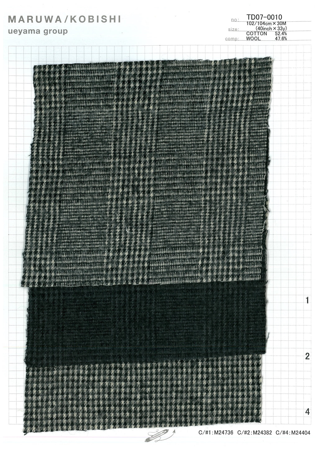 TD07-0010-2 Cotton / 綿 Check / チェック